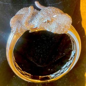 Elephant Bright Stone Cuff Delta Bracelet